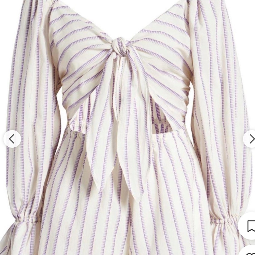 Top Shop Purple Tie Front Romper Size 6 (US) NWT